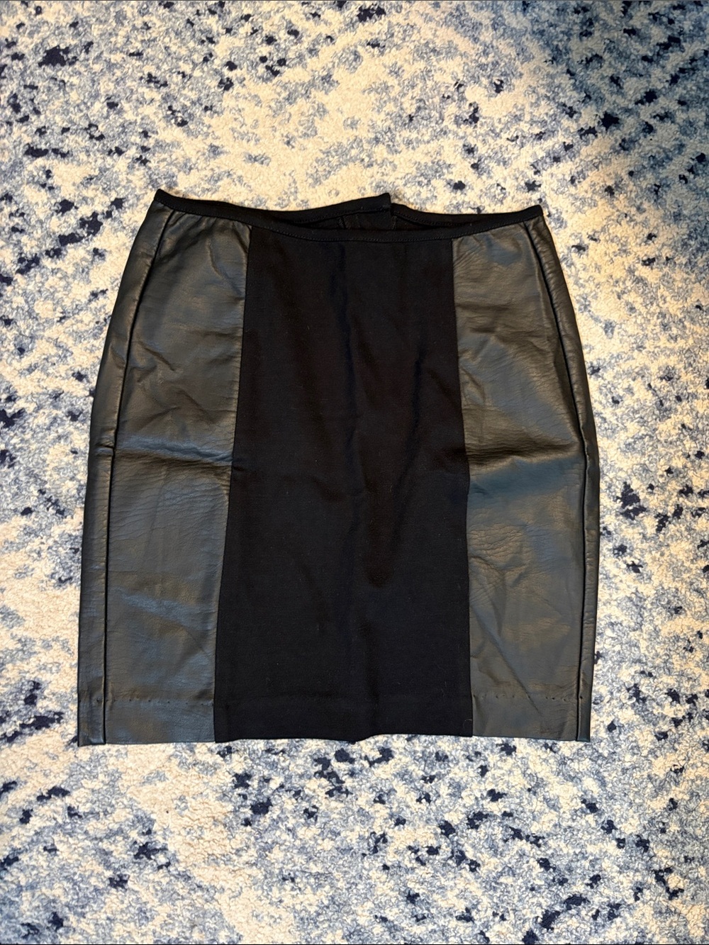 dELiA*s Black Faux Leather Paneled Pencil Skirt